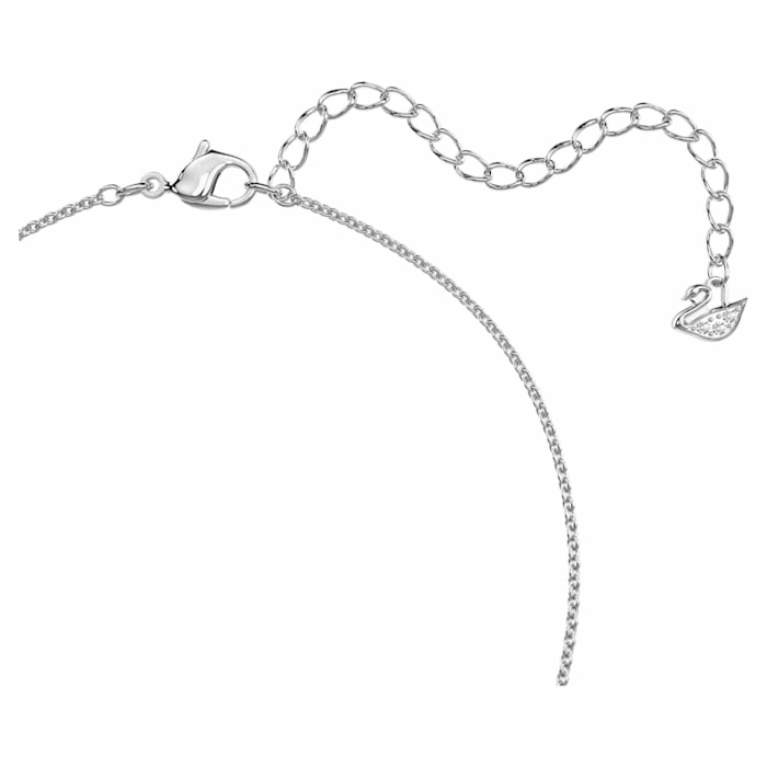 Swarovski Lovely Rhodium Plated White Crystal Heart Necklace