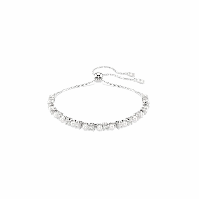 Swarovski Matrix Rhodium Plated Crystal Pearl Bracelet