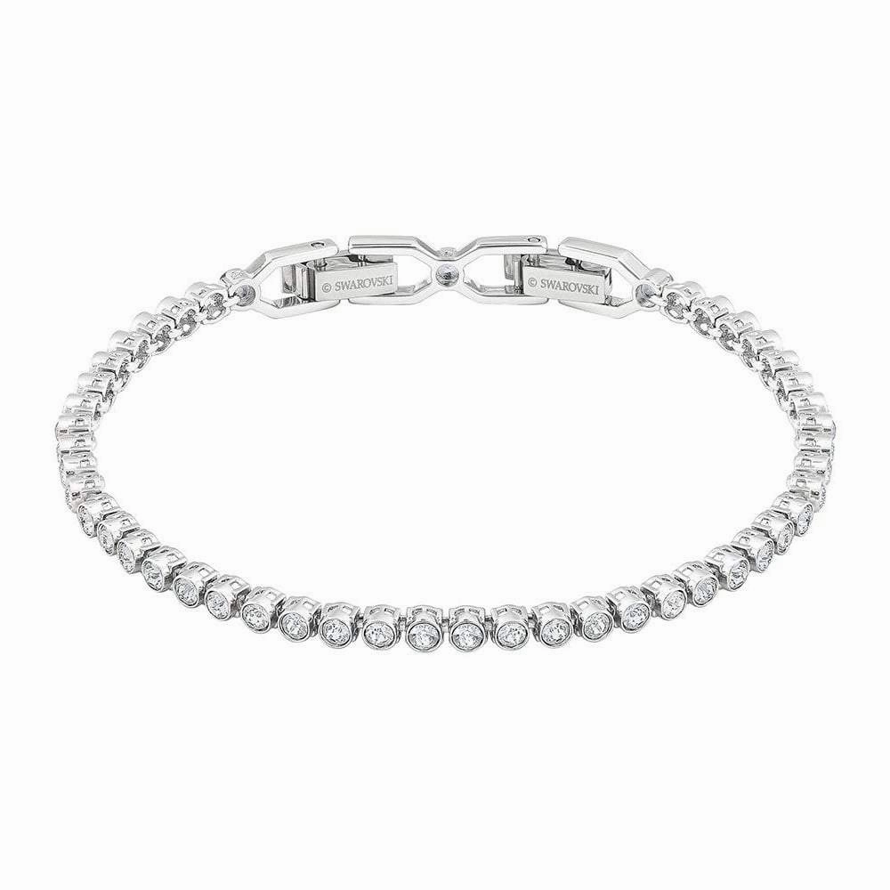 Swarovski Rhodium White Crystal Emily Tennis Bracelet