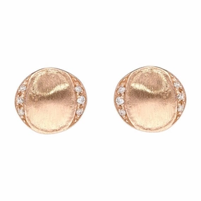 Sylva Rose Gold Sterling Silver Plated Round Disc Earrings