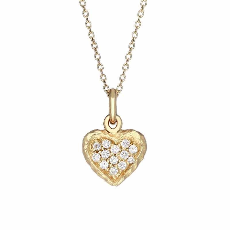 Sylva Yellow Gold Plated Sterling Silver Heart Necklace