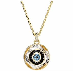 Symbolica Evil Eye Small Multicoloured Gold Tone Pendant