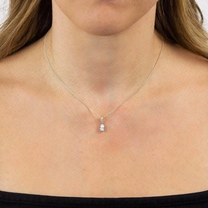 Teardrop With Pave Bale Pendant P5023