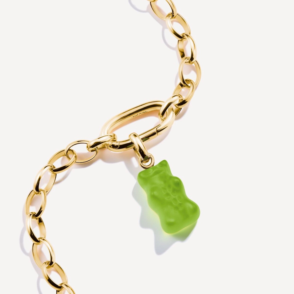 Thomas Sabo 18ct Gold Plated Green Haribo Bear Connect Charm