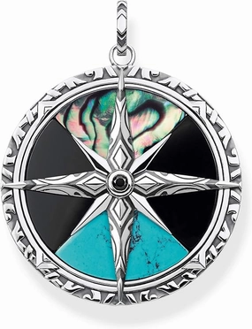 Thomas Sabo Arizona Large Turquoise Compass Pendant