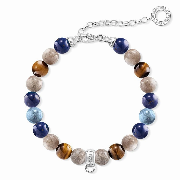 Thomas Sabo Charm Club Lapis Jasper Tigers Eye Dumortierite Bracelet