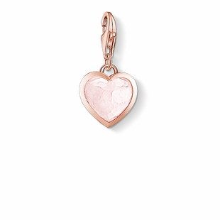 Thomas Sabo Charm Club Rose Gold Rose Quartz Heart Charm D
