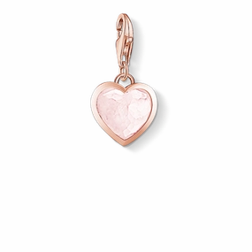 Thomas Sabo Charm Club Rose Gold Rose Quartz Heart Charm D