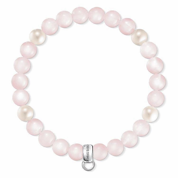 Thomas Sabo Charm Club Rose Quartz Pearl Pink Bracelet D