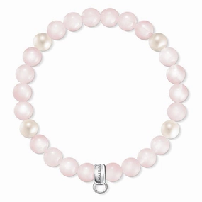 Thomas Sabo Charm Club Rose Quartz Pearl Pink Bracelet D
