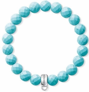 Thomas Sabo Charm Club Silver Turquoise 17.5cm Bracelet D