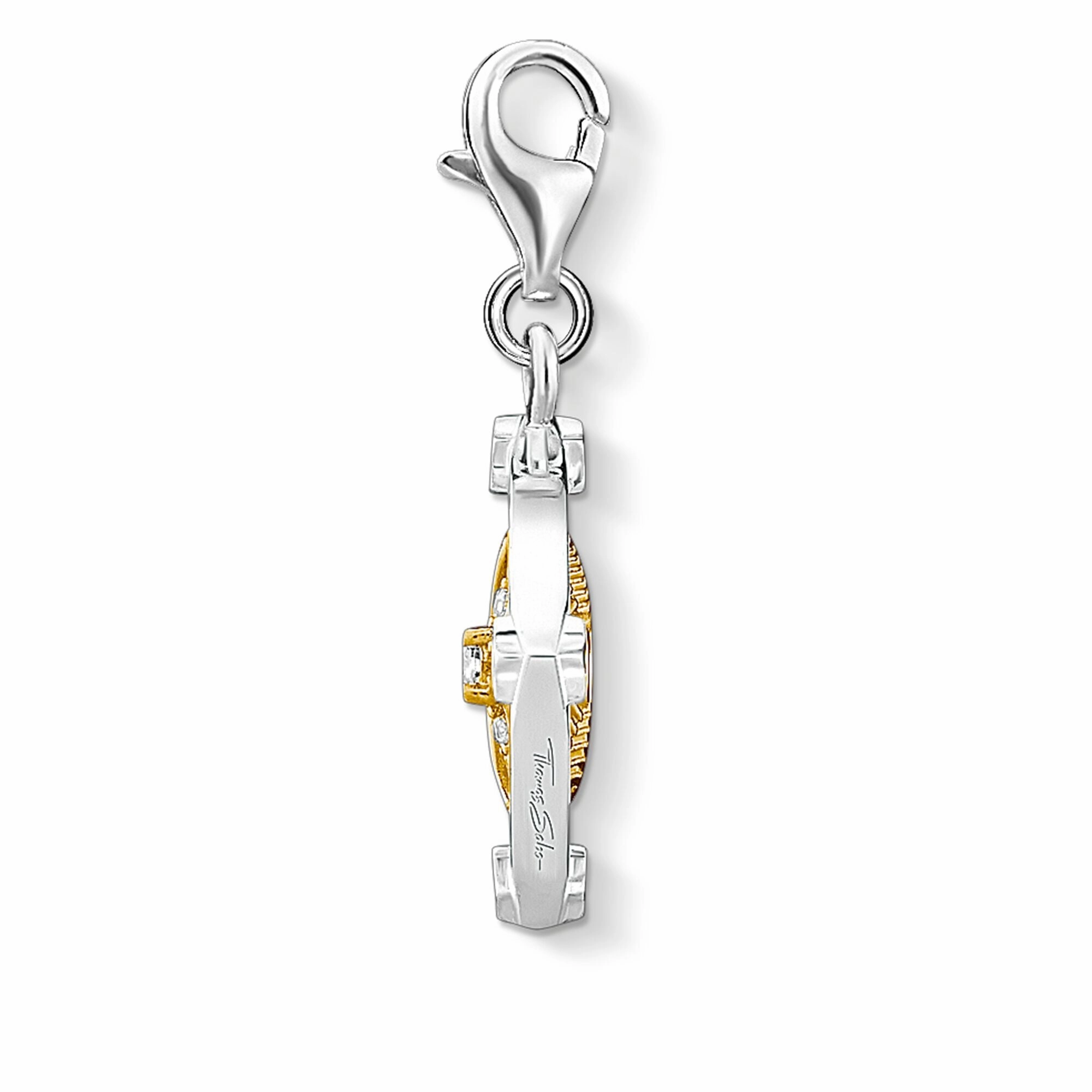 Thomas Sabo Charm Club Silver Yellow Gold Moveable Moon and Star Charm Pendant