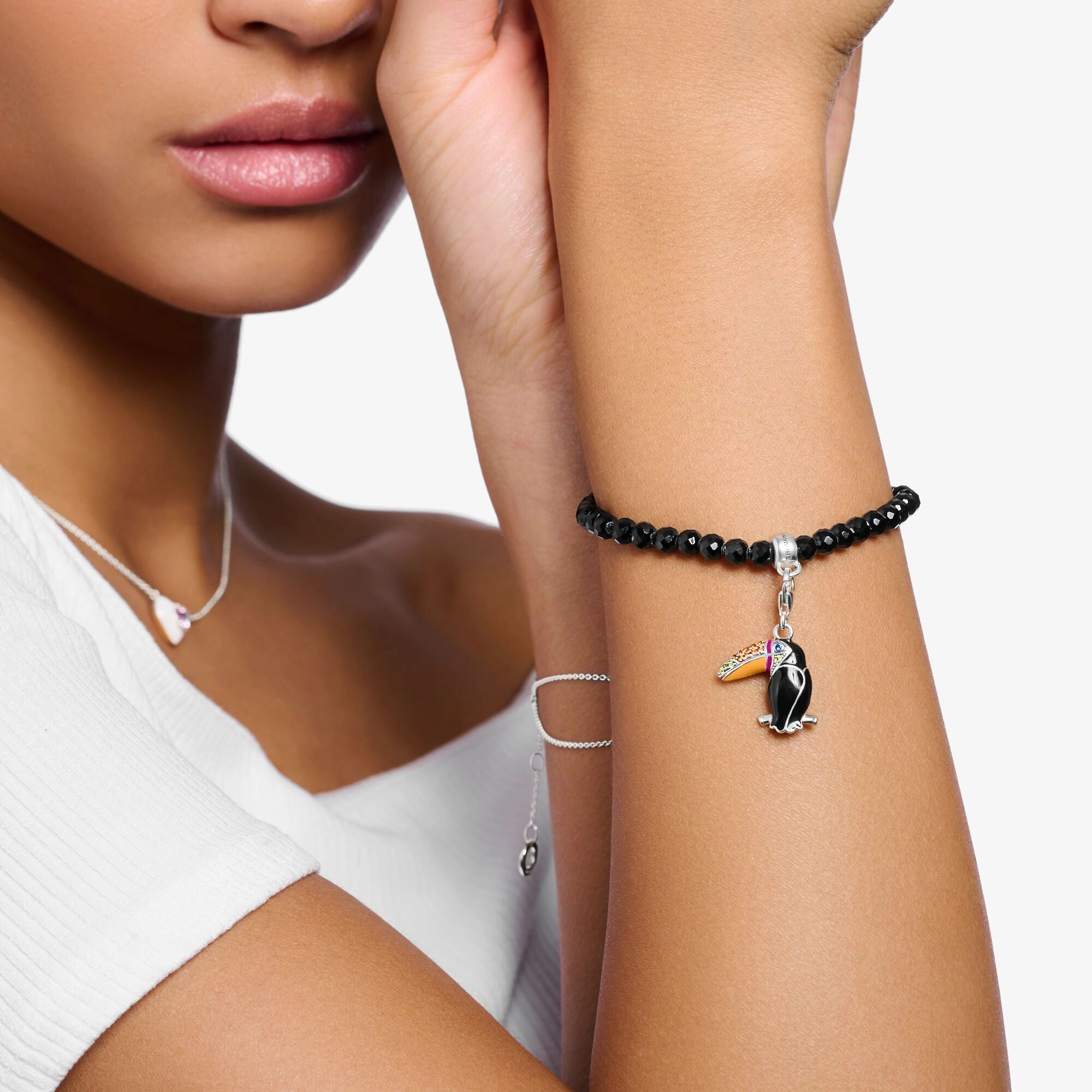 Thomas Sabo Charm Club Sterling Silver Colourful Toucan Charm