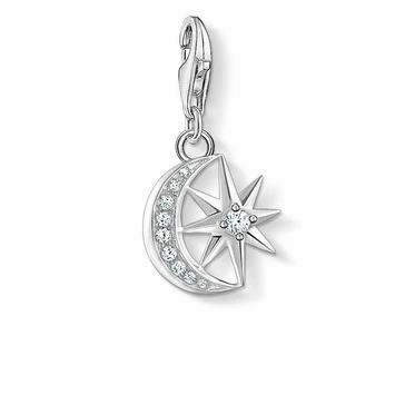 Thomas Sabo Charm Club Sterling Silver CZ Moon and Stars Charm