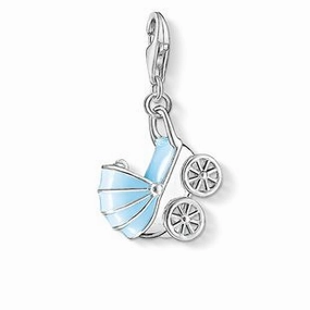 Thomas Sabo Charm Club Sterling Silver Enamel Blue Pram Charm D