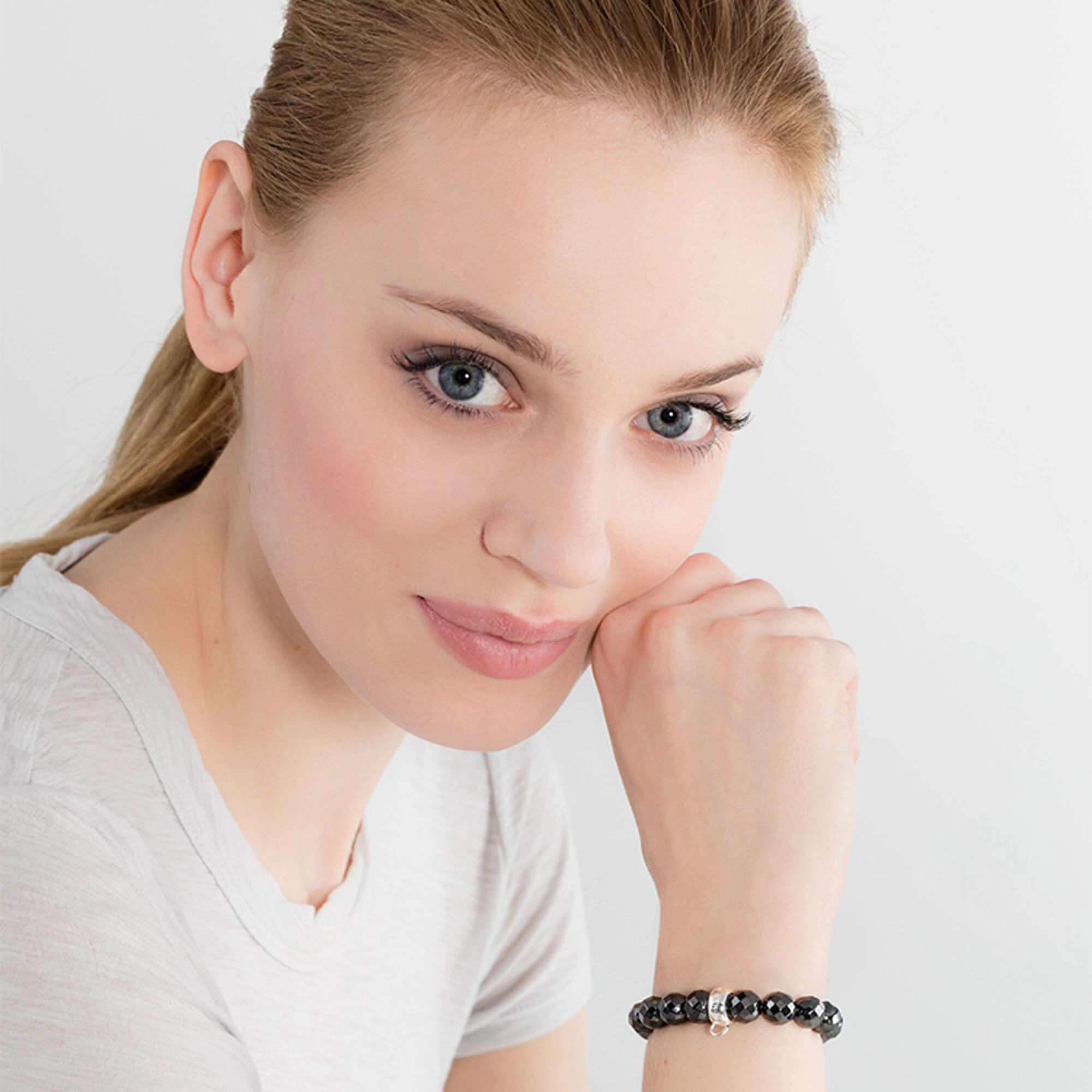Thomas Sabo Charm Club Sterling Silver Hematite Charm Bracelet