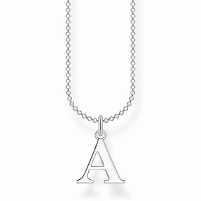 Thomas Sabo Charm Club Sterling Silver Letter A Necklace D