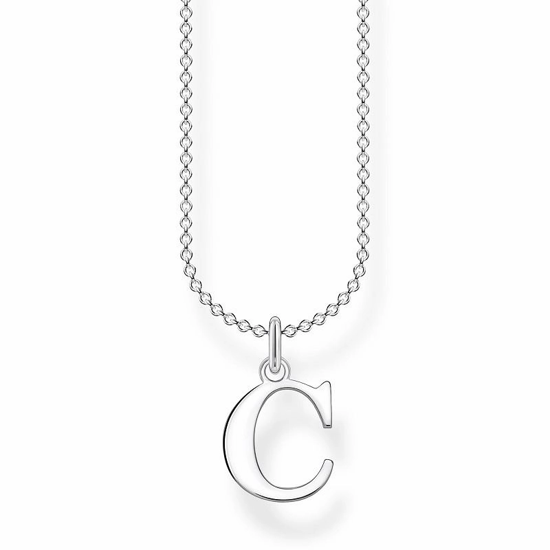 Thomas Sabo Charm Club Sterling Silver Letter C Necklace D
