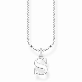 Thomas Sabo Charm Club Sterling Silver Letter S Necklace D