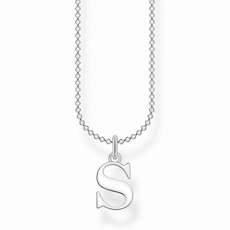 Thomas Sabo Charm Club Sterling Silver Letter S Necklace D