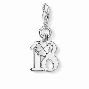 Thomas Sabo Charm Club Sterling Silver Lucky Number 18 Charm D