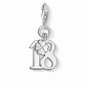 Thomas Sabo Charm Club Sterling Silver Lucky Number 18 Charm D