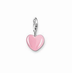 Thomas Sabo Charm Club Sterling Silver Pink Enamel Heart Charm