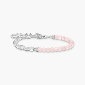 Thomas Sabo Charm Club Sterling Silver Rose Quartz Chain Charm Bracelet D