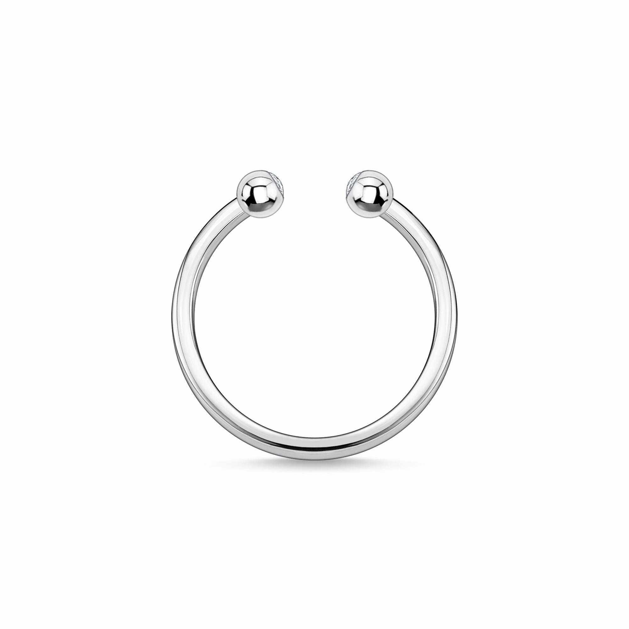 Thomas Sabo Charm Club Sterling Silver White CZ Open Dots Ring D