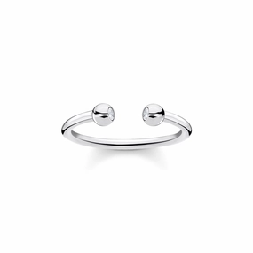 Thomas Sabo Charm Club Sterling Silver White CZ Open Dots Ring D