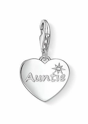 Thomas Sabo Charm Club Sterling Silver White Zirconia Auntie Charm