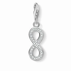 Thomas Sabo Charm Club Sterling Silver White Zirconia Eternity Charm D