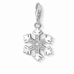 Thomas Sabo Charm Club Sterling Silver White Zirconia Snowflake Charm D