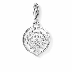 Thomas Sabo Charm Club Sterling Silver White Zirconia Tree Charm