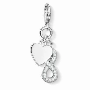 Thomas Sabo Charm Club Sterling Silver Zirconia Infinity and Heart Charm