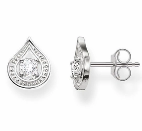 Thomas Sabo Earrings Glam & Soul Purity of Lotos White Zirconia Silver