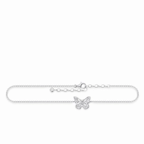Thomas Sabo Glam & Soul Sterling Silver Butterfly Anklet