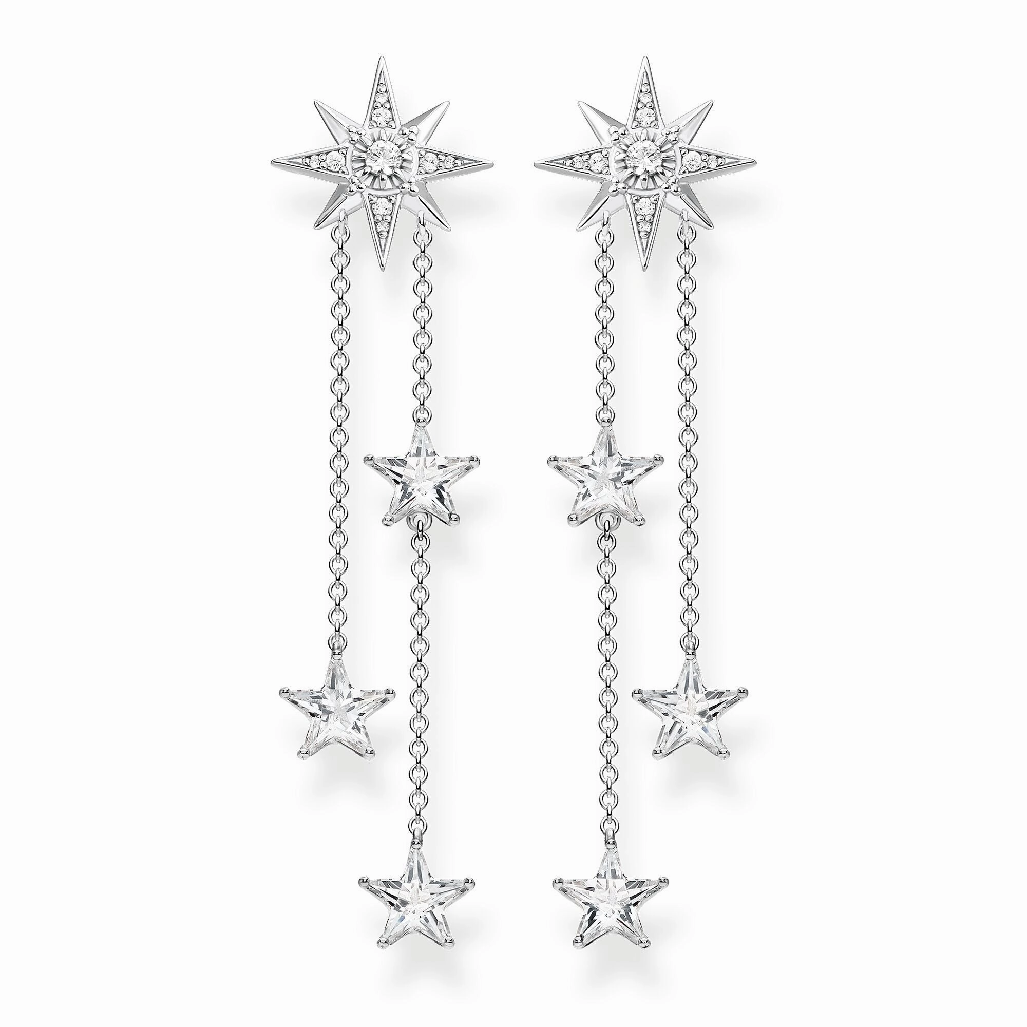 Thomas Sabo Glam & Soul Sterling Silver CZ Magic Stars Drop Earrings