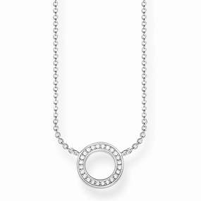 Thomas Sabo Glam & Soul Sterling Silver CZ Small Circle Necklace