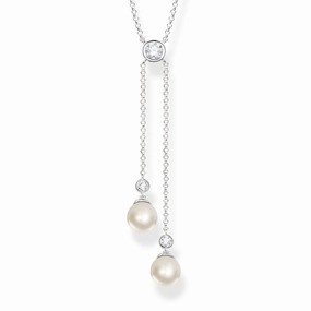 Thomas Sabo Glam & Soul Sterling Silver Freshwater Pearl Drop Necklace