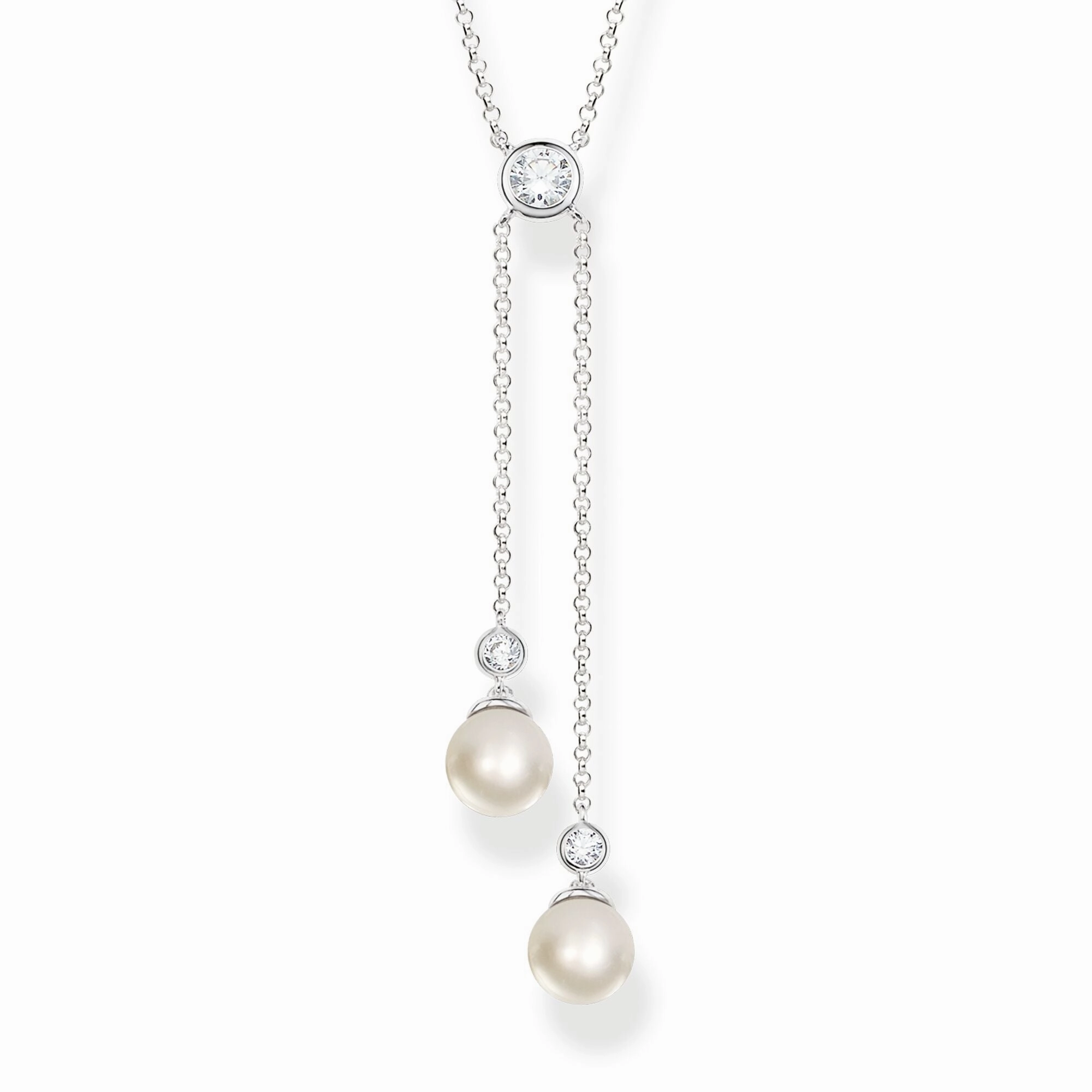 Thomas Sabo Glam & Soul Sterling Silver Freshwater Pearl Drop Necklace