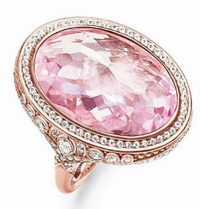 Thomas Sabo Glam And Soul Rose Gold Pink Corundum Ring D