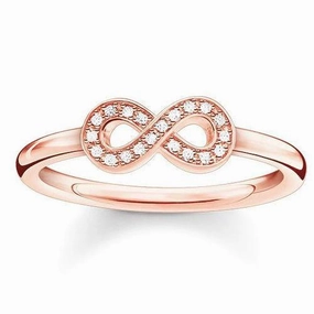 Thomas Sabo Glam And Soul Rose Gold White Zirconia Diamond Infinity Ring D