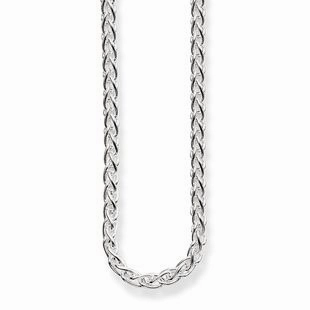 Thomas Sabo Glam And Soul Silver Plaited Chain 45cm