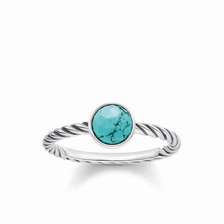 Thomas Sabo Glam And Soul Sterling Silver Turquoise Ethnic Ring