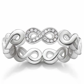 Thomas Sabo Glam And Soul Sterling Silver White Zirconia Infinity Ring D