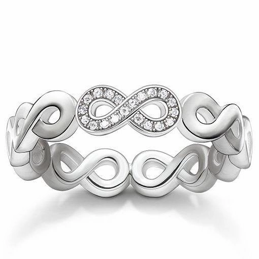 Thomas Sabo Glam And Soul Sterling Silver White Zirconia Infinity Ring D