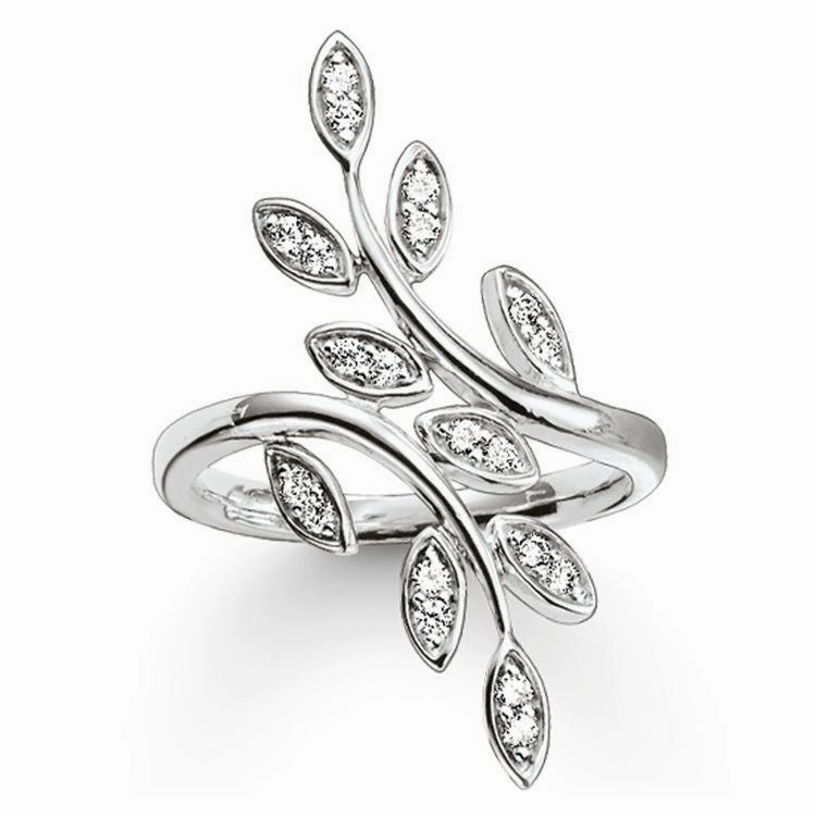 Thomas Sabo Glam And Soul Sterling Silver White Zirconia Tendrils Ring