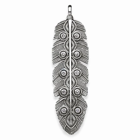 Thomas Sabo Glam And Soul Sterling Silver Zirconia Feather Pendant D
