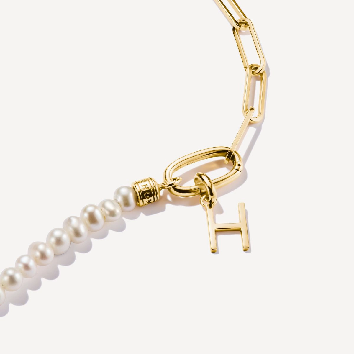 Thomas Sabo Gold Plated Letter H Connect Charm